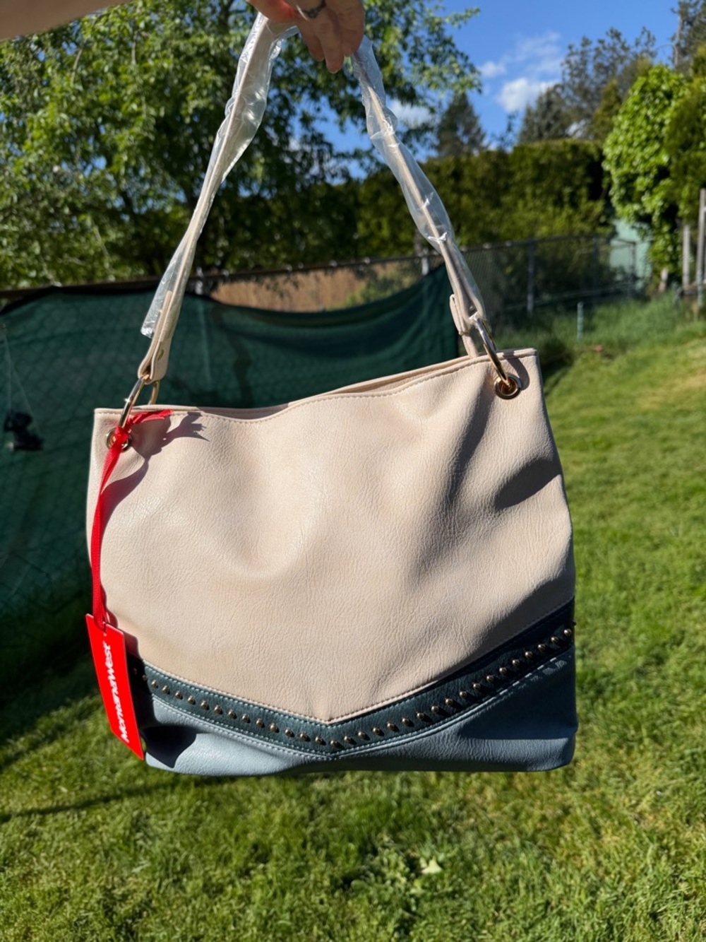 Montana West Elegant Two-Tone Shoulder Bag